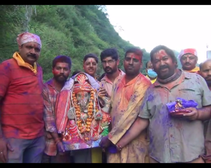 Lord Ganesha's immersion in giri Ganga SOLAN