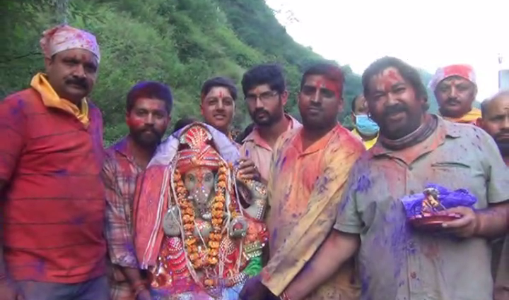 Lord Ganesha's immersion in giri Ganga SOLAN