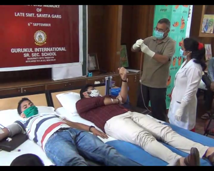 Blood donation camp held at Gurukul International School Solan