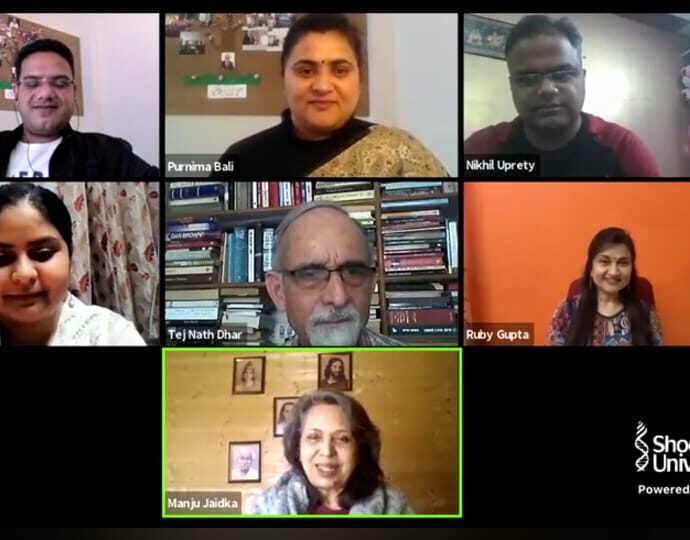 Belletristic, the literary society of the Department of English, Shoolini University, organised a virtual panel discussion on “Tricks of the trade with Nikhil Uprety and Ruby Gupta”.