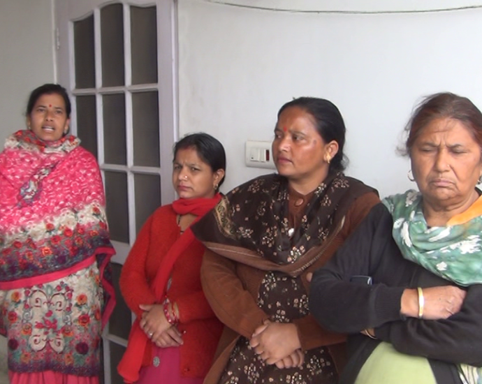 Weeping women said, "We are being used as a vote bank."