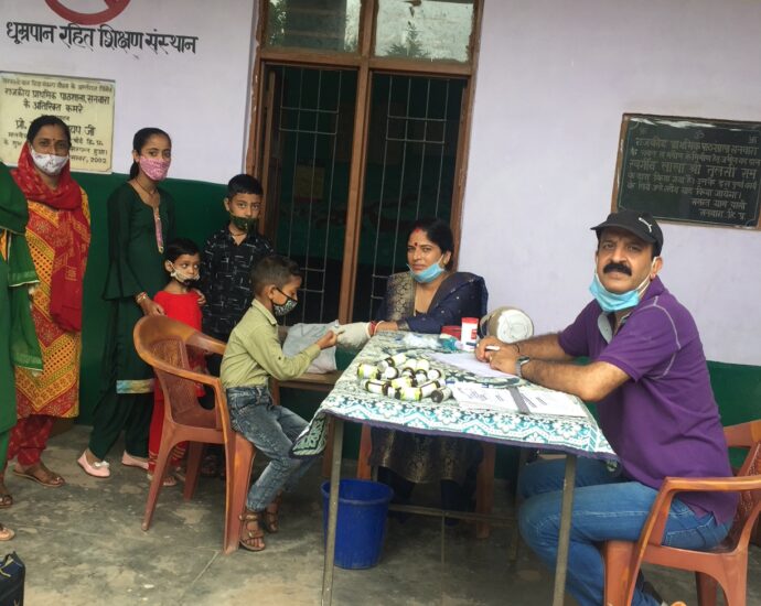 Anemia test of 240 people in Gram Panchayat Sanwara and Taksal
