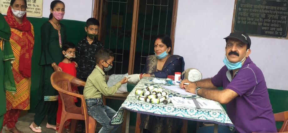 Anemia test of 240 people in Gram Panchayat Sanwara and Taksal