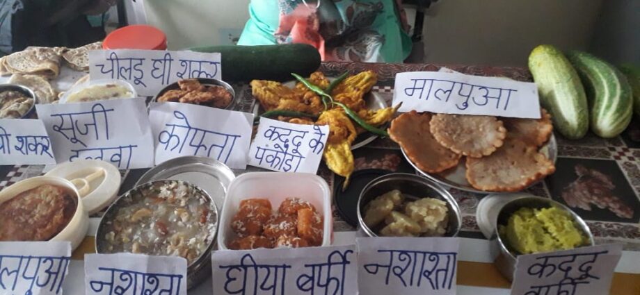 Nutritious food exhibition organized under nutrition month