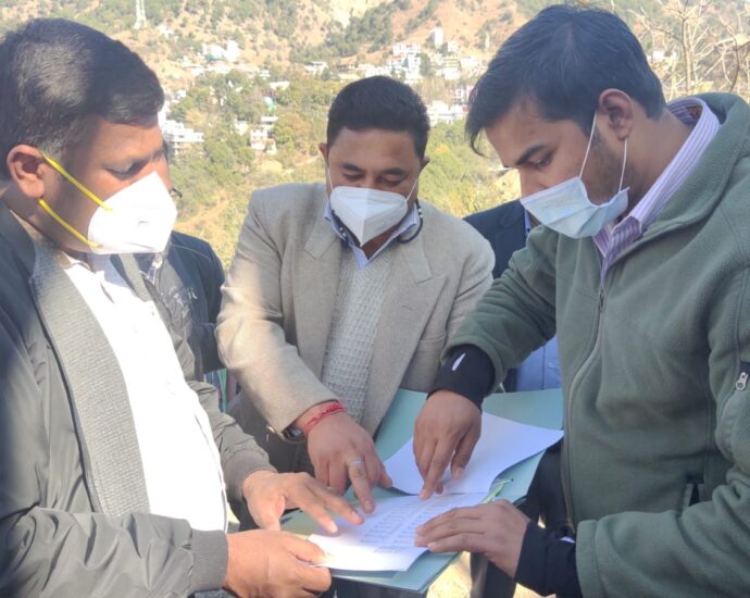 Chief Electoral Officer took stock of the construction work of EVM and VVPAT storage room in Kathad