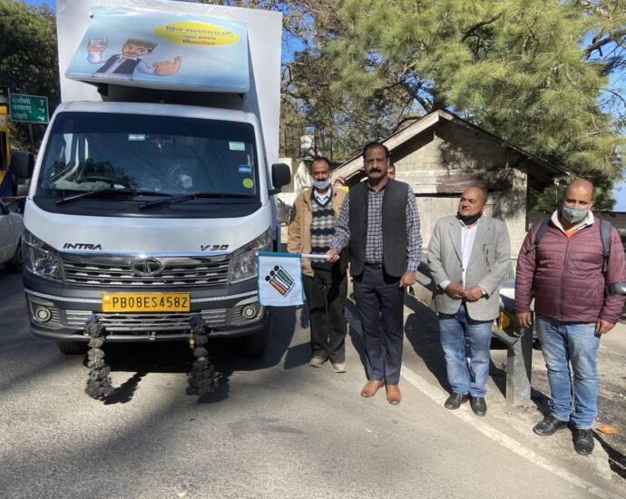 Assistant Electoral Registration Officer flagged off voter awareness vehicle