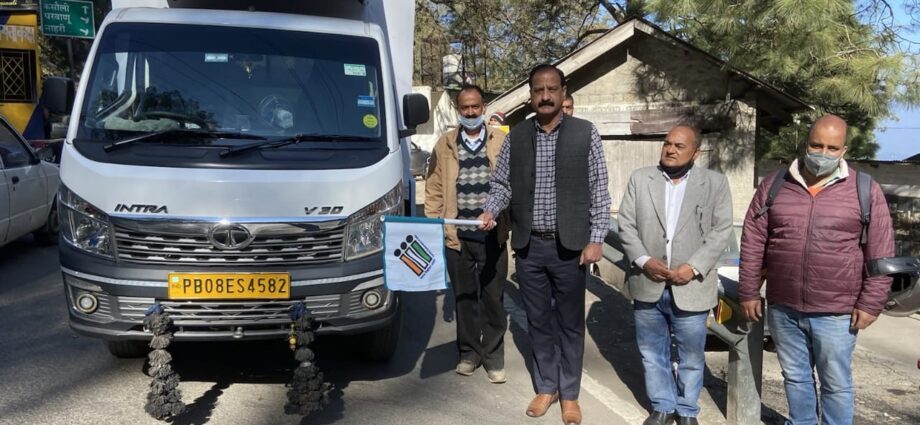 Assistant Electoral Registration Officer flagged off voter awareness vehicle