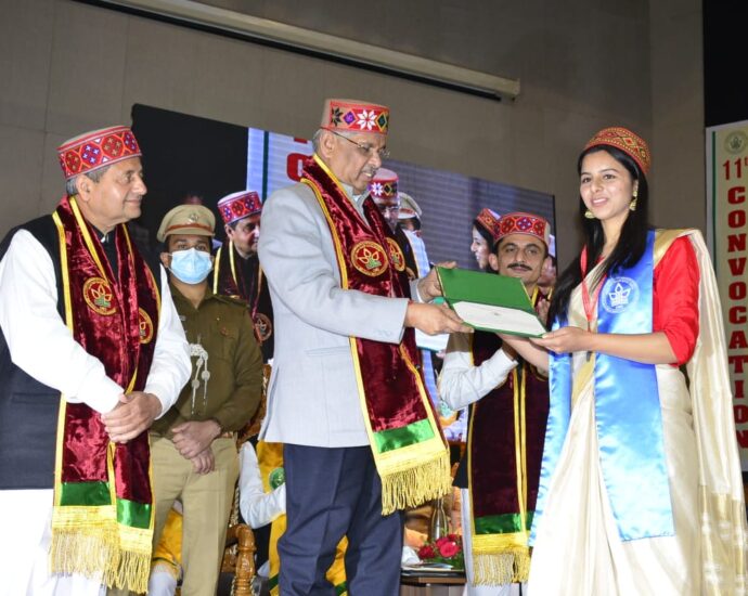 Governor presides over convocation of Dr. Y.S. Parmar Horticulture and Forestry University Nauni