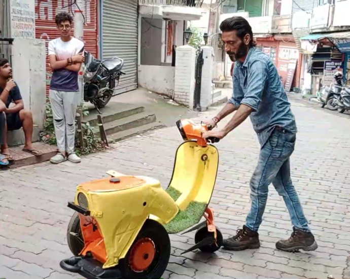 Solan's small scooter mechanic Samby's big feat: Multipurpose power tiller made of junk scooter